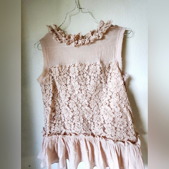 Adiva Pink Lace Blouse - Picture 1 of 5